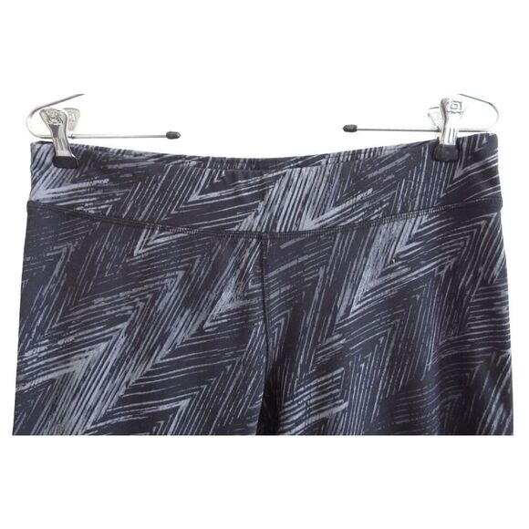 Champion Duo Dry Gray & Black Pattern Leggings Sz L - Picture 2 of 4